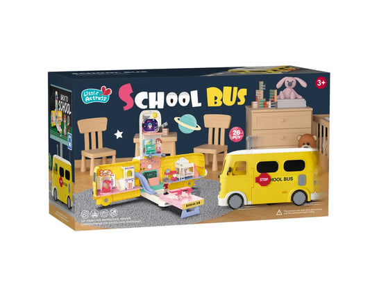 2 i 1 Skolebus & Dukkehus
