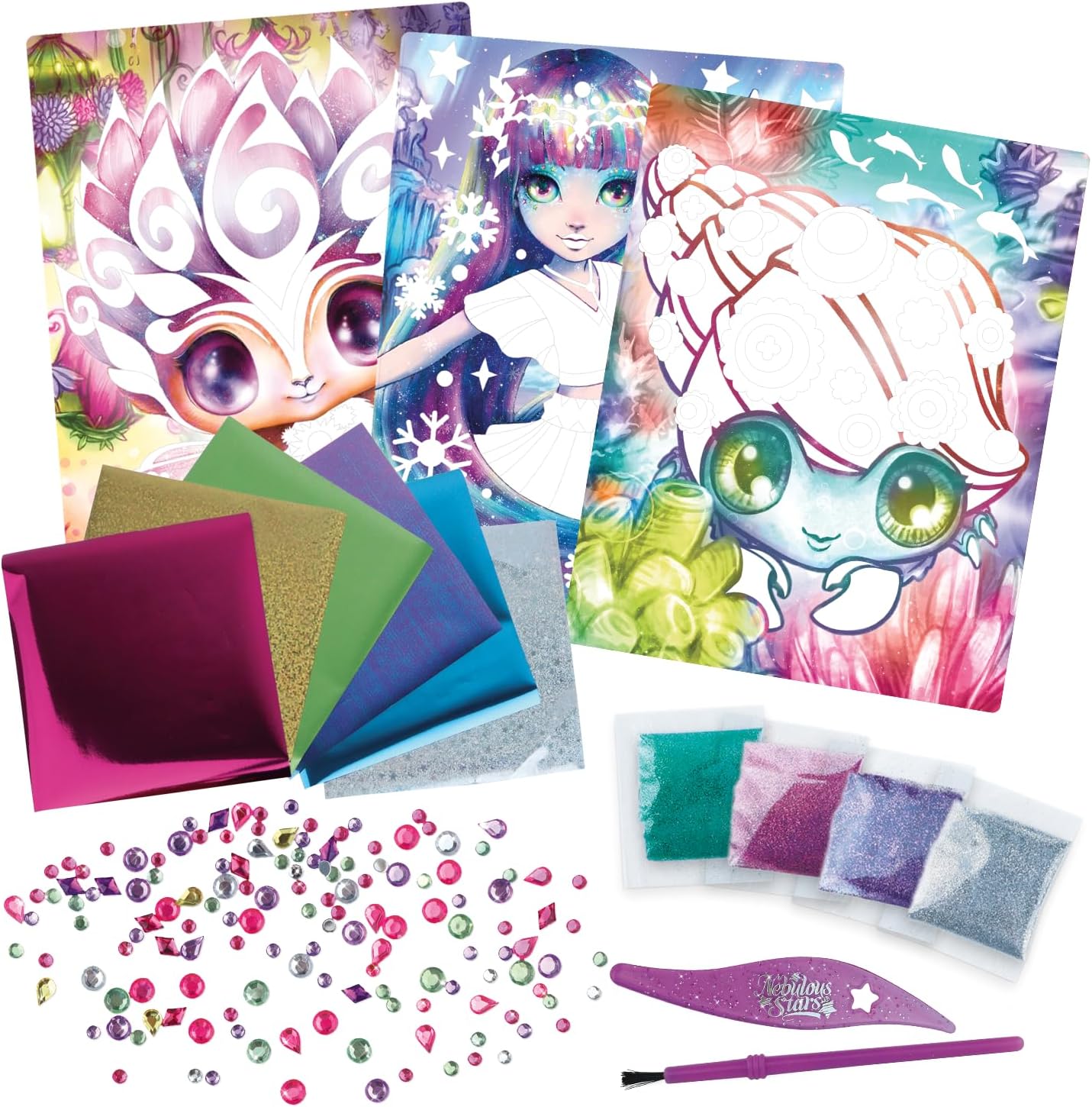 Nebulous Stars Glitter & Foil Art
